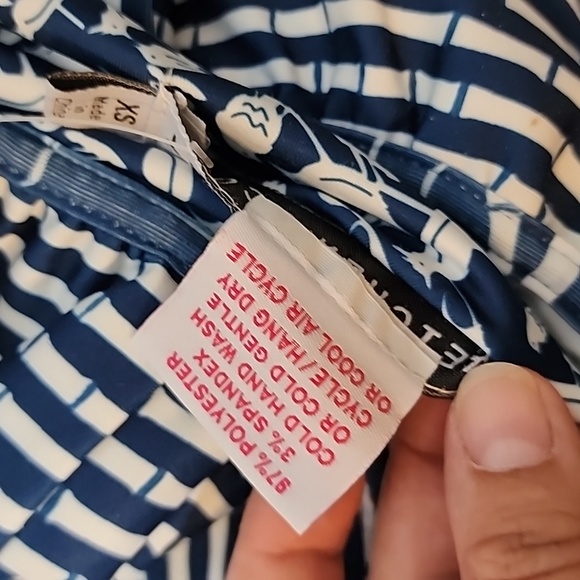 Gretchen Scott Ruffle Caged Caged Blue White Dress Size XS - Picture 9 of 9